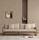 Kainoa Walnut Leather Sofa