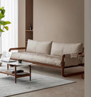 Kainoa Walnut Leather Sofa