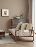 Kainoa Walnut Leather Sofa