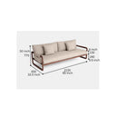 Kainoa Walnut Leather Sofa