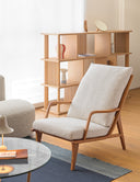 Ele High Back Fabric Arm Chair and Stool