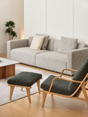Ele High Back Fabric Arm Chair and Stool